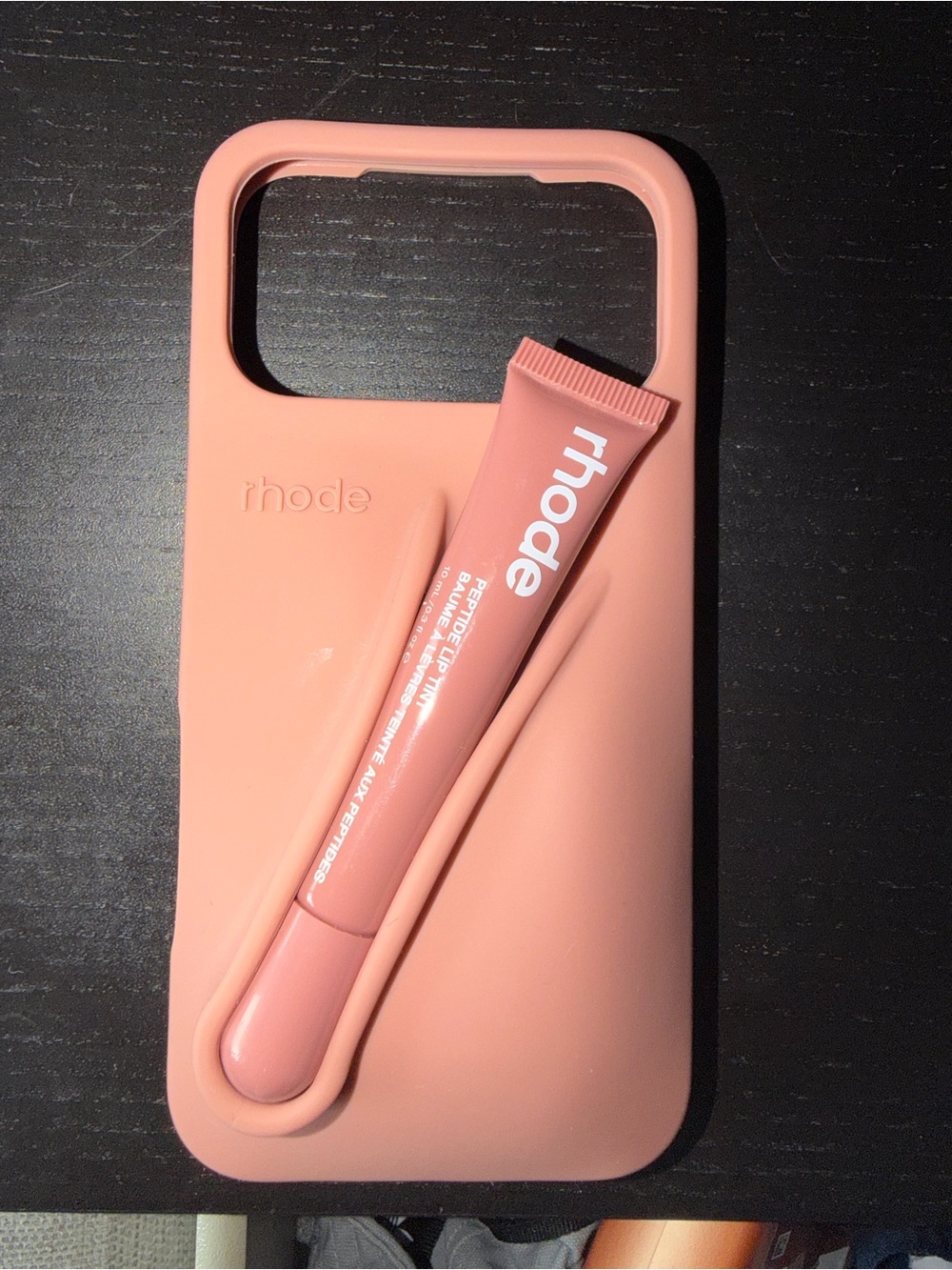 RHODE Pink Silicone iPhone Case with Built-In Lip Serum Slot
